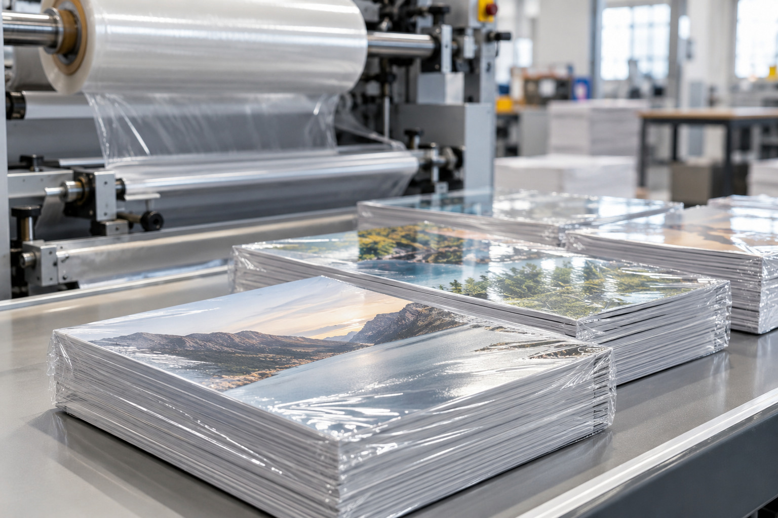 Versandfertige Mailings: bedruckte Kuverts mit Absenderaufdruck und ein personalisierter Briefbogen, flach ausgelegt